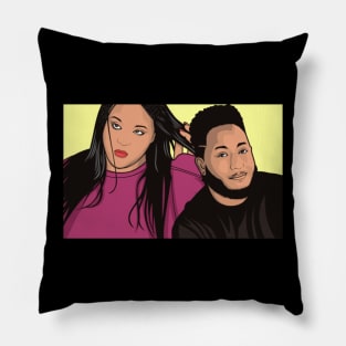 Uncut Podcast Cartoon design Pillow