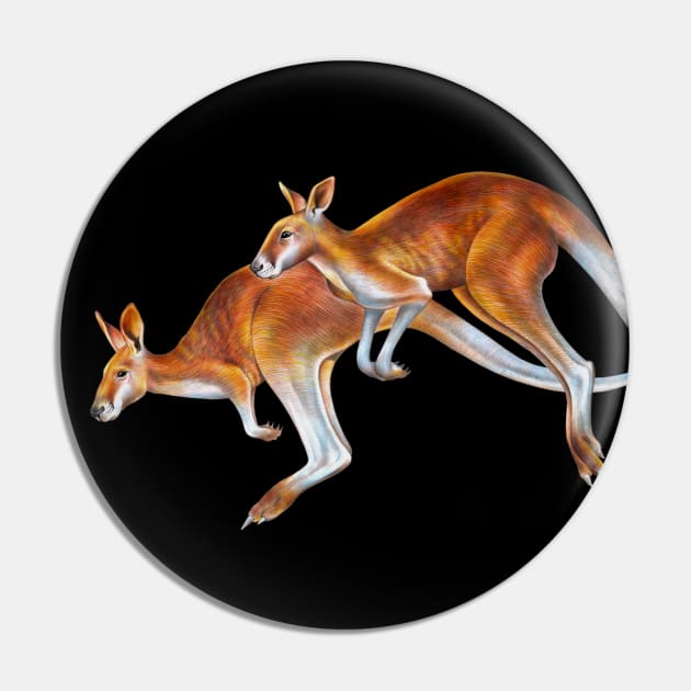 Kangaroo Pin by Tim Jeffs Art