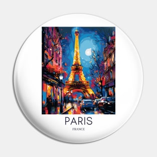 Paris Eiffel Tower  Pop Art France Pin