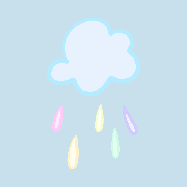 Pastel Rainbow Rain Cloud by KelseyLovelle