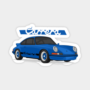 supercar 911 carrera rs turbo 1972 blue Magnet