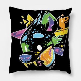 Neon Hyena Dark Pillow