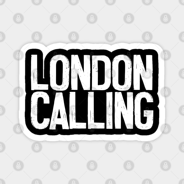 The Clash - London Calling Typography Design Magnet by DankFutura