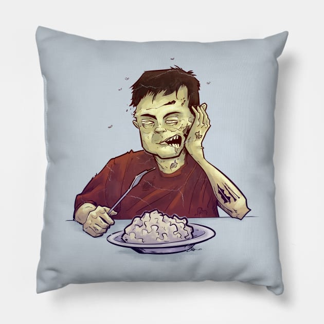 Zombie Boy Pillow by Hulkey