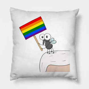 Pride Flag Fly on Mike Pence's Head Pillow