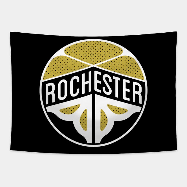 Rochester Flower logo Tapestry by todd_stahl_art