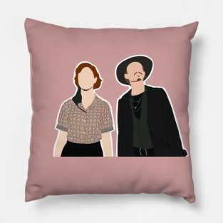 Queen's Gambit Beth and Benny Pastel Pillow