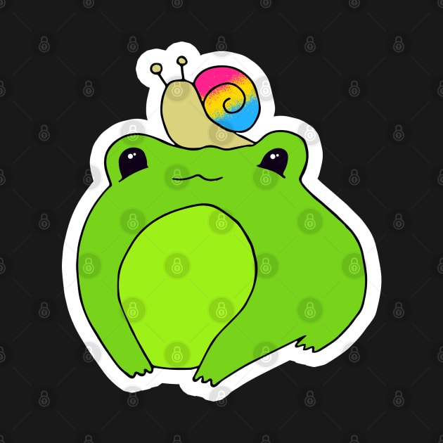 pansexual pride frog by Gumdrop