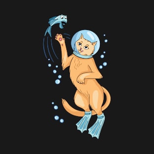 Diving Cat Kids Apparel T-Shirt