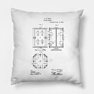 Filing Cabinet Vintage Patent Hand Drawing Pillow