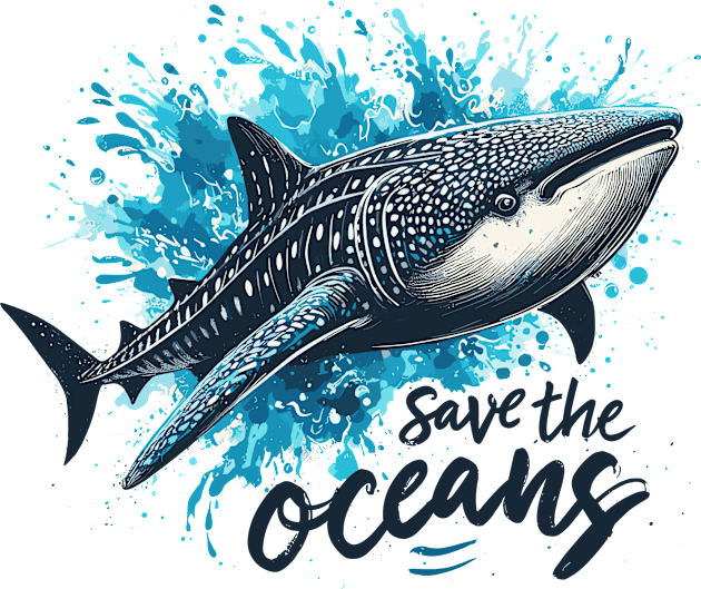 Whale shark - Save the oceans Kids T-Shirt by PrintSoulDesigns