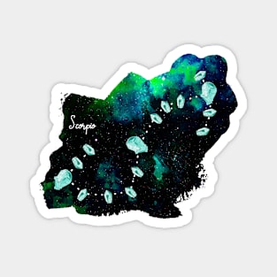 Scorpio Constellation in Turquoise - Star Signs and Birth Stones Magnet