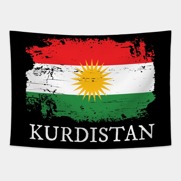 Kurdistan Flag Tapestry by Shiva121