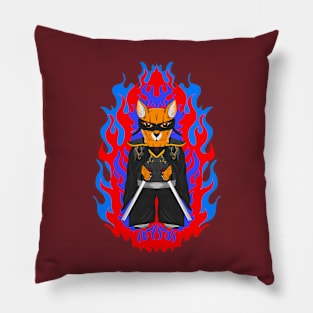 Samurai Cat Pillow