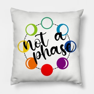 Not A Phase - Rainbow Moon Phases Pillow