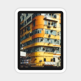 Yellow Building Facade in Hong Kong Magnet