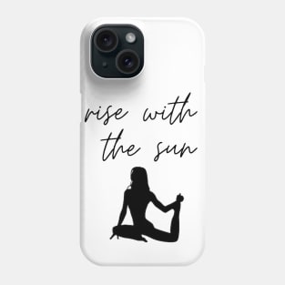 Sitting pilates woman silhouette Phone Case