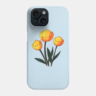 Yellow tulip illustration Phone Case