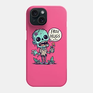 Free hugs and bites - plant lover zombie Phone Case