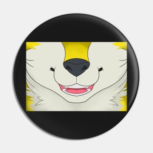 Yellow Husky Face Pin