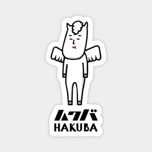 Hakuba Valley Mascot 02 - White, Japan Japow Snowboard Ski Magnet