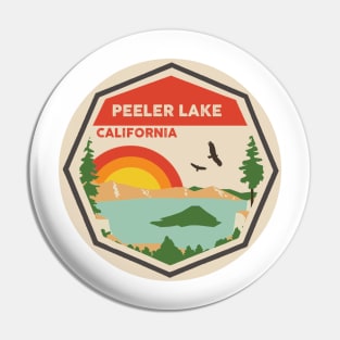 Peeler Lake California Colorful Scene Pin