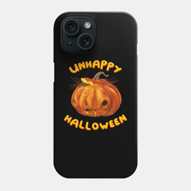Unhappy Halloween Dead Pumpkin Phone Case by Scud"