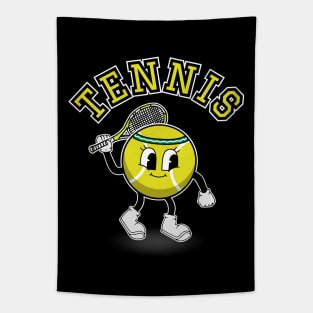 Retro Tennis Mascot Tapestry