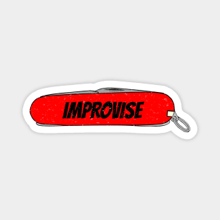 Improvise Red Army Pocket Knife Fun Tool Cut Blade Elements for People who Explore and Extend known Borders of Confort Zone. Improvise it and solve Challenges. Magnet