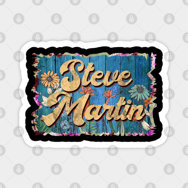 Retro Steve Name Flowers Martin Limited Edition Classic Styles Magnet by Byrdshops