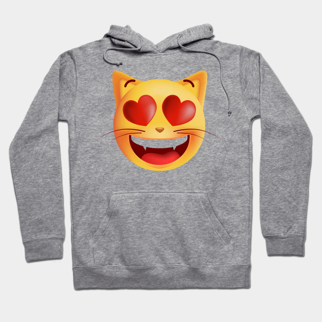 Cat Heart Eyes Emoji Heart Emoji Hoodie Teepublic