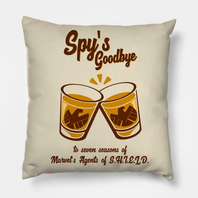 Spy's Goodbye - Seven Seasons Pillow by SarahMosc