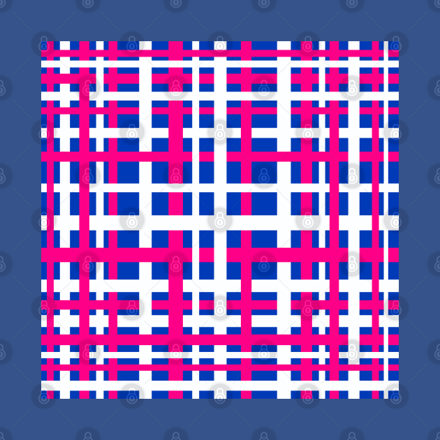 Blue & Pink Interlocking Stripes by BlakCircleGirl