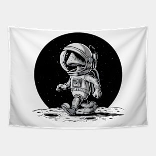 Mushroom Walking on Moon Tapestry