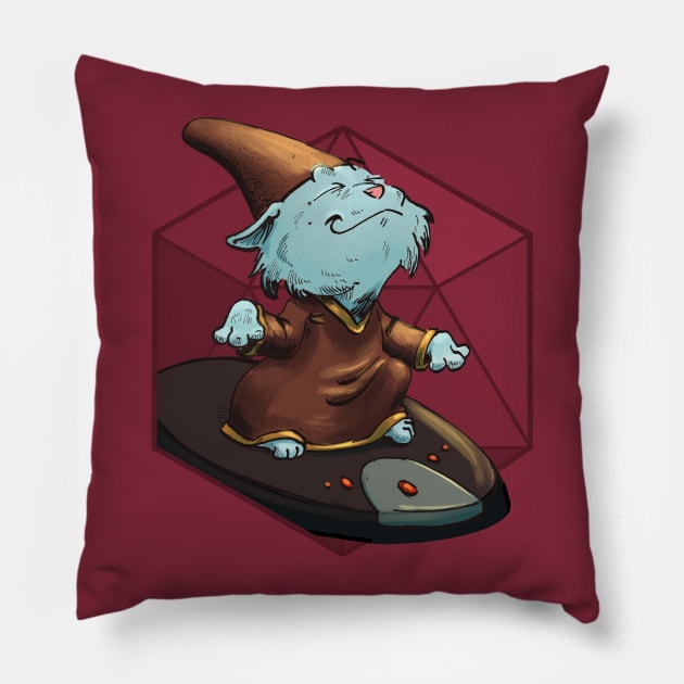 RPG cat funny wizard on a hoover Pillow by Carlos CD