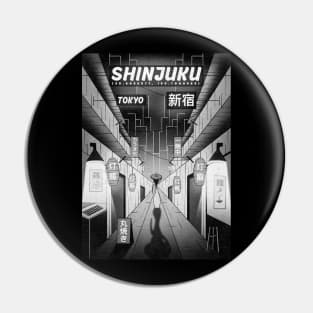 Shinjuku Black and White Pin