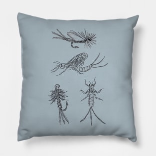 Mayfly Flyfishin' Pillow