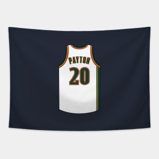 Gary Payton Seattle Supersonics Jersey Qiangy Tapestry