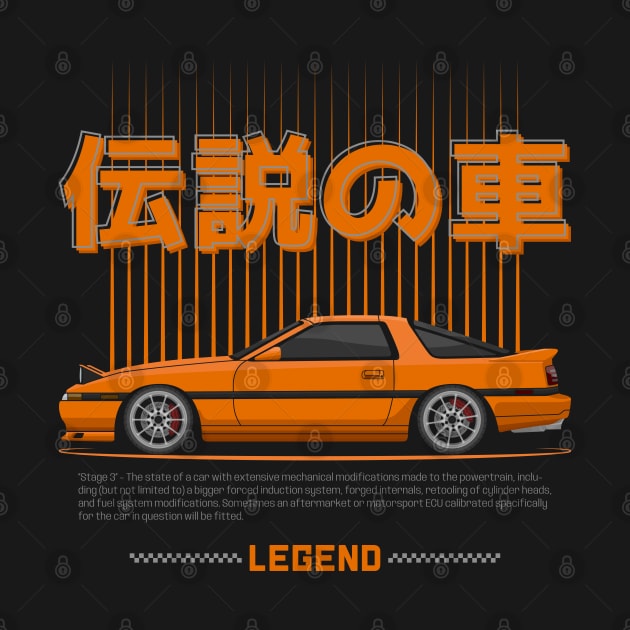 Midnight Racer Orange MK3 A70 JDM by GoldenTuners