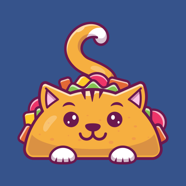 Cute Cat Taco Cartoon by Catalyst Labs