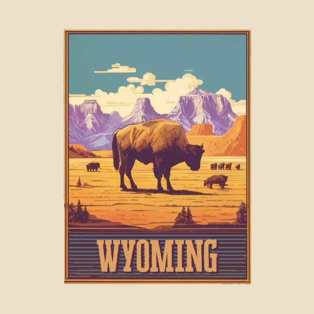 Wyoming Vintage Design by huefinder