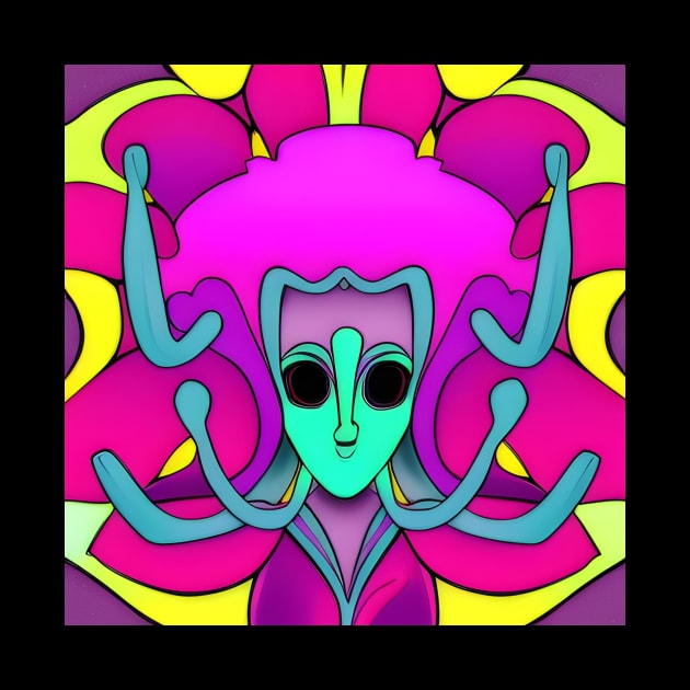 Psychedelic Alien Design | AI Generated Art by @remlorart by Remlor