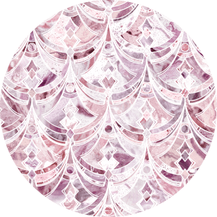 Berry Frosting Art Deco Pattern Magnet