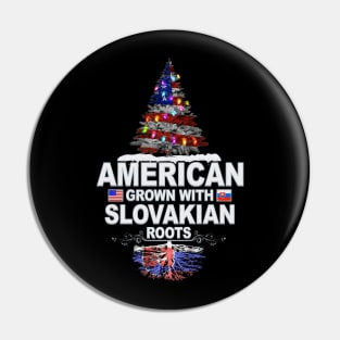 Christmas Tree  American Grown With Slovakian Roots - Gift for Slovakian From Slovakia Pin