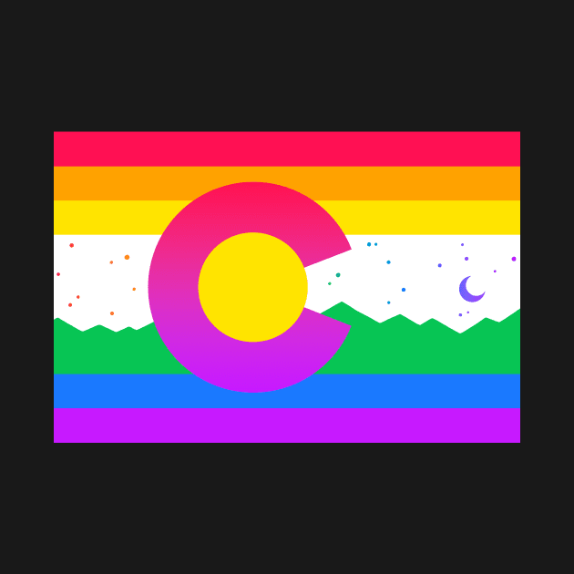 Colorado Flag Gay Pride Rainbow by FlannMoriath