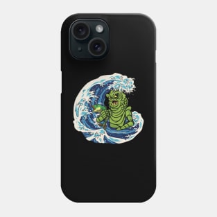 Annoyed Frogman in the surf fishing Graphic Phone Case