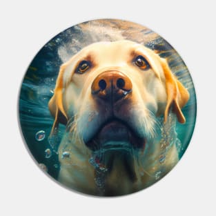 Dogs in Water #8 Pin