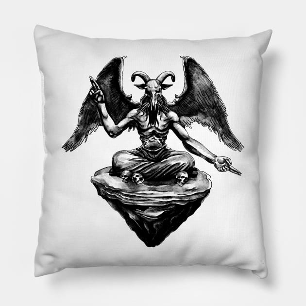 Fallen Angel - Black Pillow by Meganpalmer