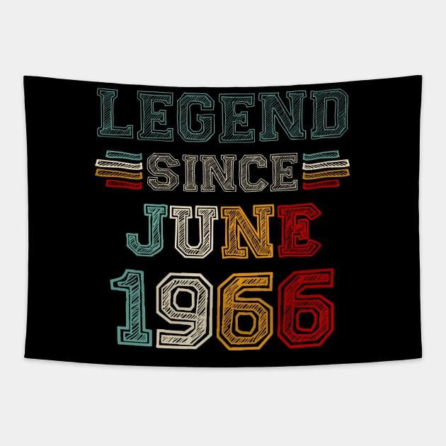 57 Years Old Legend Since June 1966 57th Birthday Tapestry by TATTOO project