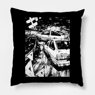 JDM Japanese Drift Racer Drifting Car Anime Manga Eurobeat Intensifies Racing Aesthetic #14 Pillow